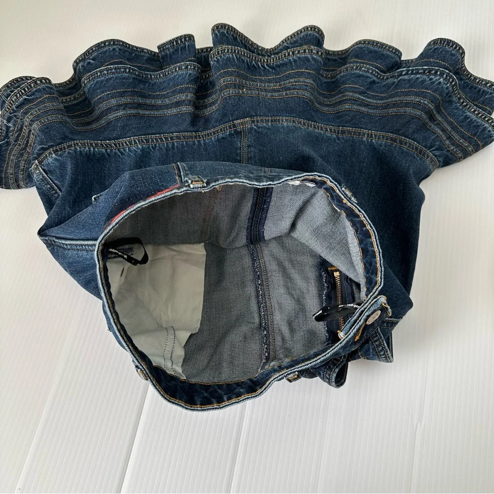 Lee x Self-Portrait Tiered Ruffle HemMini Skirt, 4 US - Picture 13 of 14